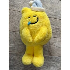 Lemon8 Mascot Plush Toy Stuffed Animal Yellow NWT Sleeping Nightcap Fuzzy 17"